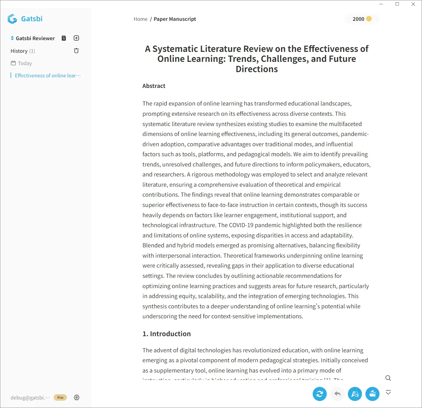 Gatsbi Reviewer 系统综述 截图 1